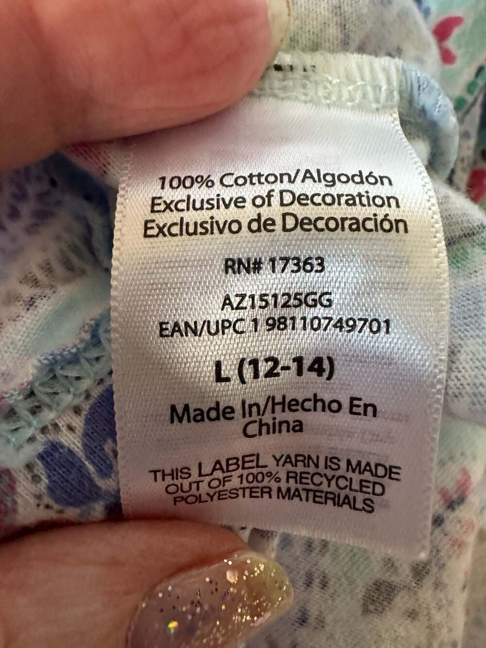 Aria Collection Women's Paisley 100% Cotton Short Sleeve Nightgown Size L - Picture 7 of 9